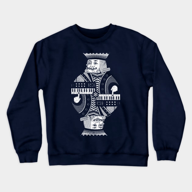 Synthesizer Player King Musician Crewneck Sweatshirt by Mewzeek_T